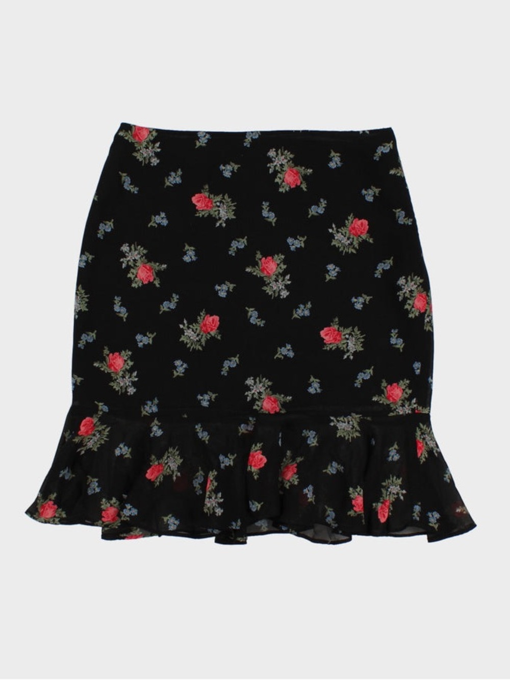 Ralph Lauren Vintage Black Floral Skirt